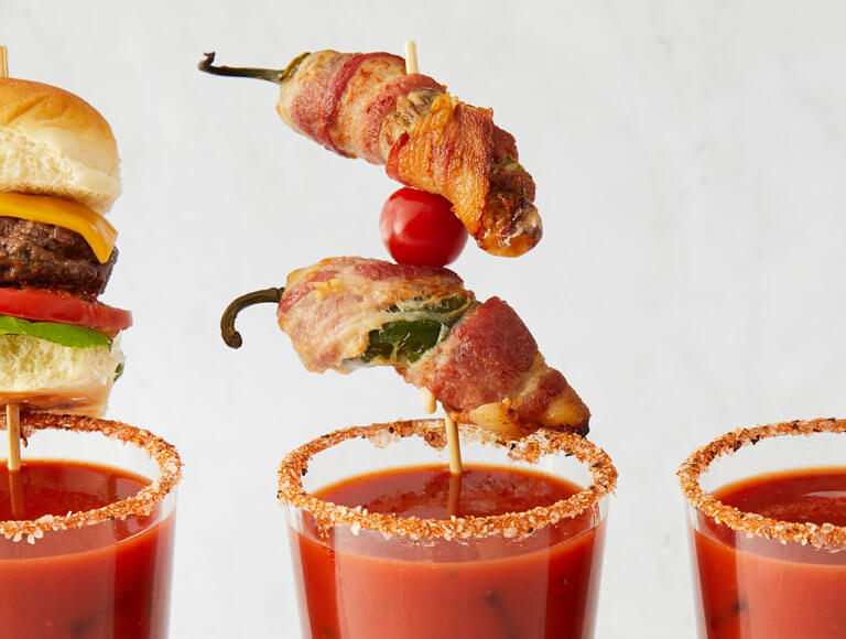 BaconWrapped Stuffed Jalapeño Bloody Mary Garnish Recipe Land O’Lakes Foodservice
