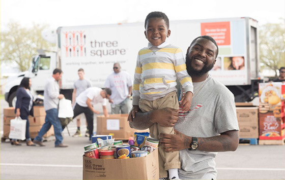 Three Square Food Bank_Father and Son
