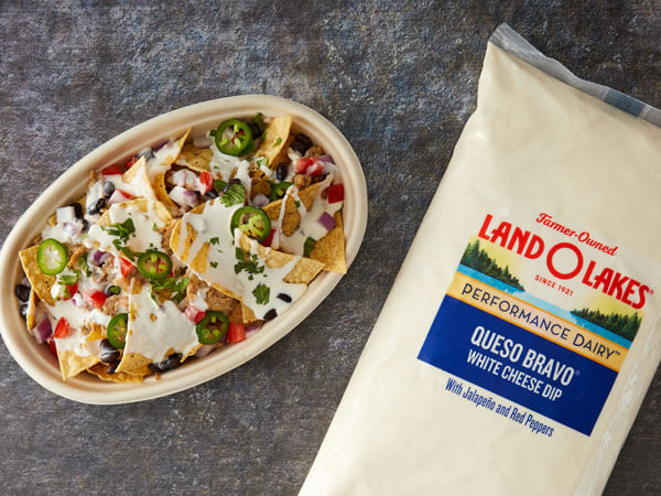 Loaded Nachos with Queso Bravo® Cheese Dip