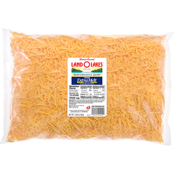 Land O Lakes® Extra Melt® Shredded American Cheese, Yellow Land O’Lakes Foodservice