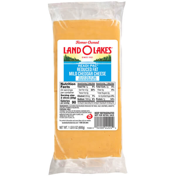 Land O Lakes® ReadiPac® Reduced Fat Cheddar Cheese Slices Land O