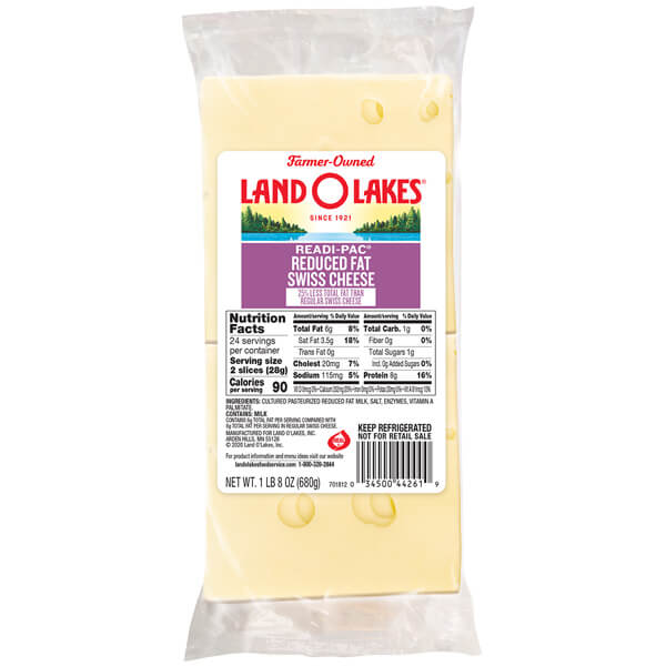 Land O Lakes® ReadiPac® Reduced Fat Swiss Cheese Slices Land O’Lakes