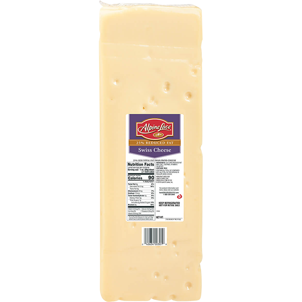Alpine Lace® Reduced Fat Swiss Cheese Loaf Land O’Lakes Foodservice