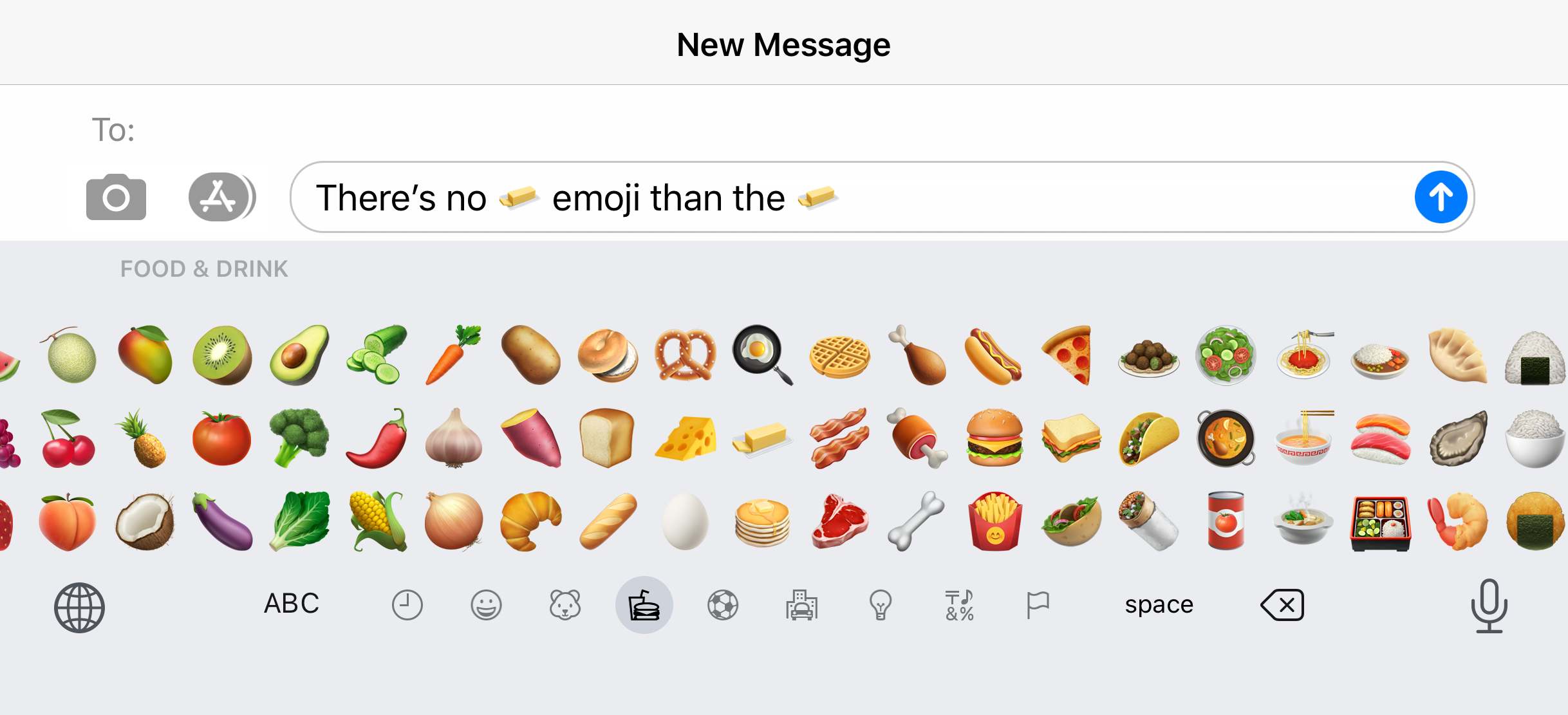 A Screenshot Of iOS Emojis In A Text Window