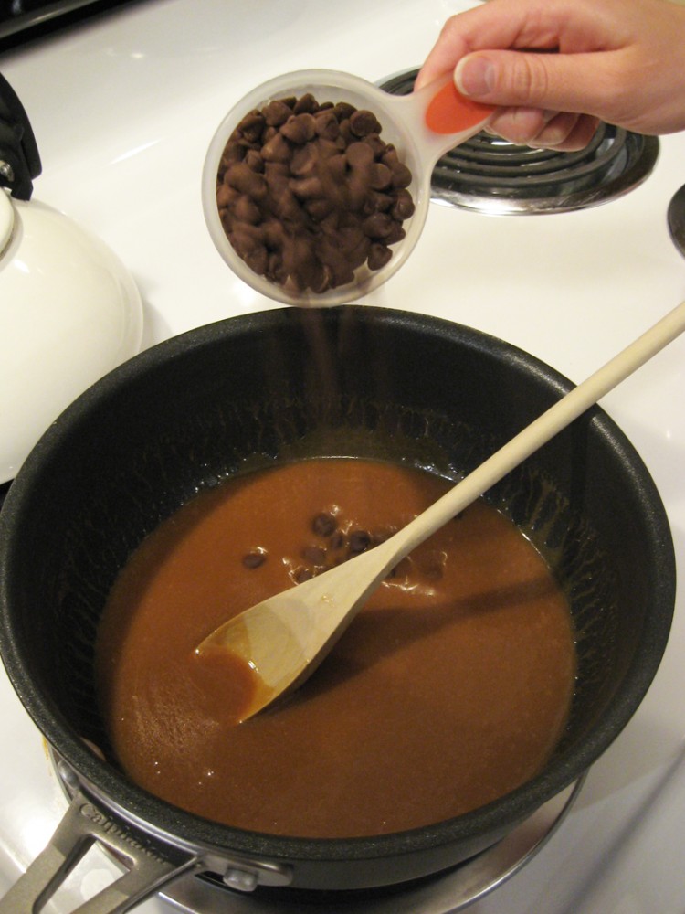 Add the chocolate chips