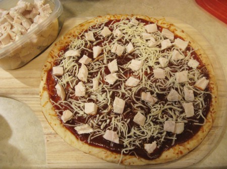 layer cheese and chicken