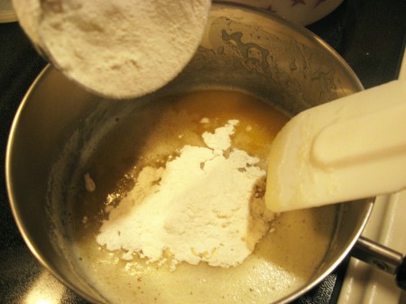 Add flour and sugar