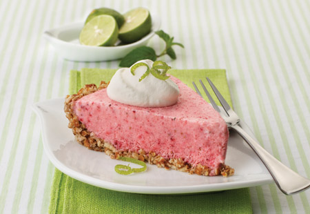 frozen strawberry margarita pie