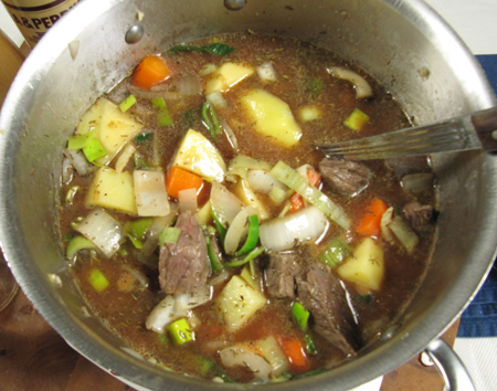 stew, simmering, pot