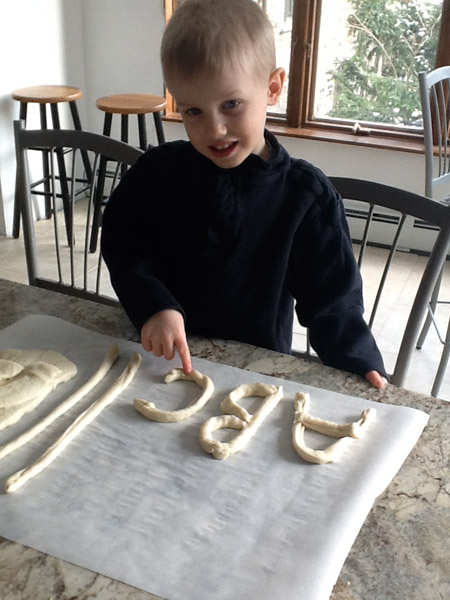 breadstick, dough, kid