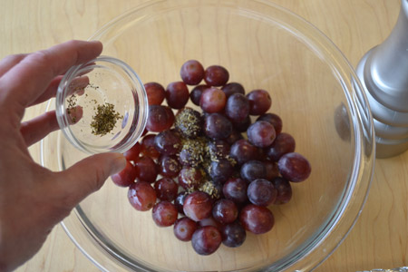 butter, grapes, seasoning