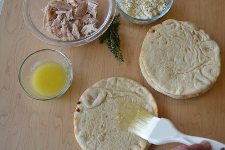 brush, butter, flatbread