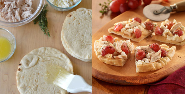 butter, flatbread, pizza