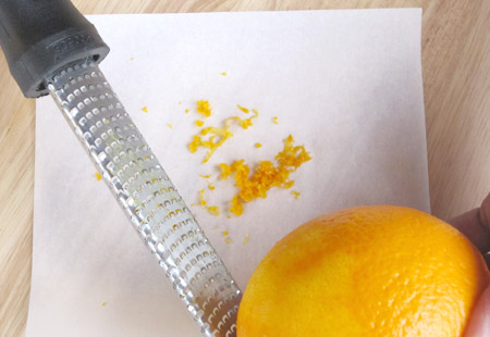 orange, peel, grate