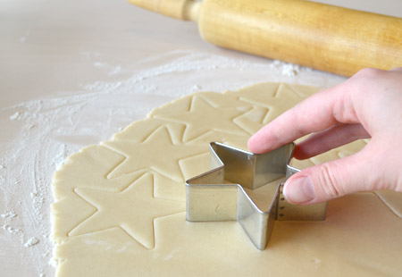 star, cookie, dough