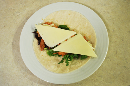 coleslaw, lettuce, wrap