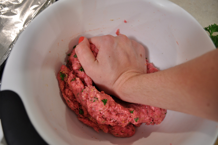 hand, mix, meat