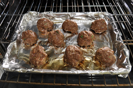 meatballs, oven, baked