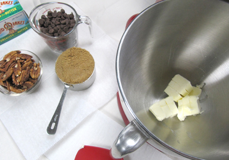 butter, flour, bowl