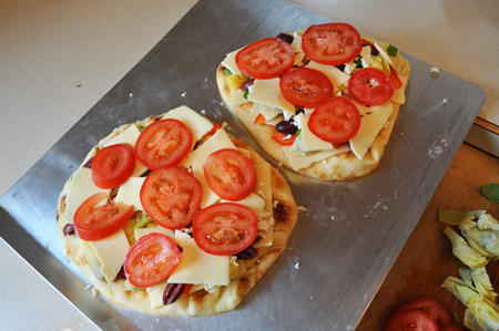 cheese, flatbread, pizza