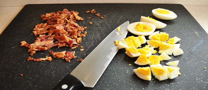 Chop Eggs and Bacon