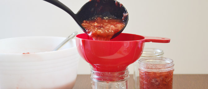 Pour into Jam Containers