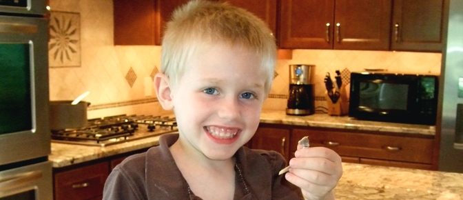 Kid with Wishbone