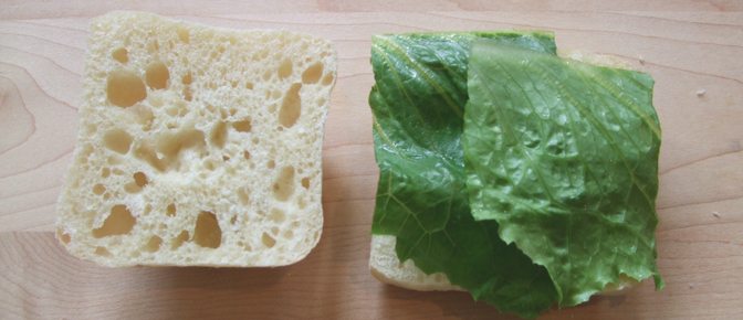 Lettuce on Bread