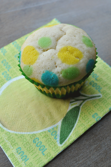 Polka Dot Cupcake on Napkin