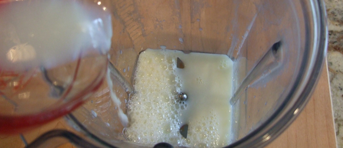 Milk Mixture in Blender