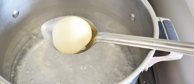 Place Balls in Boiling Water