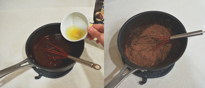 Add Eggs and Cocoa