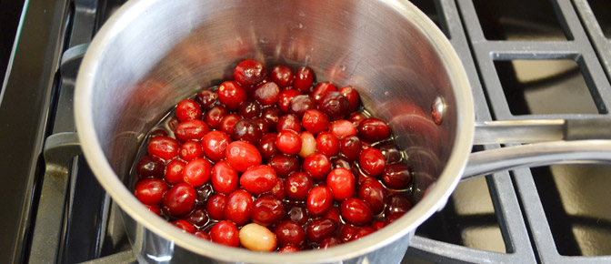 Cook Cranberries in Pan