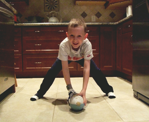 Kid with Football