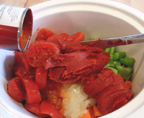 Adding Tomato Paste