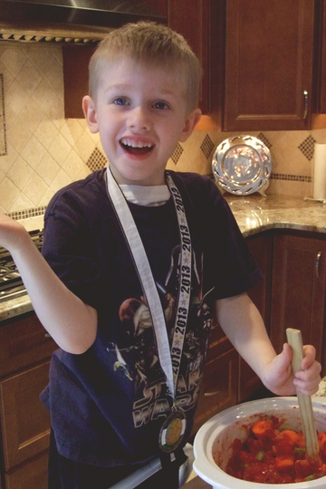 Kid Mixing Ingredients