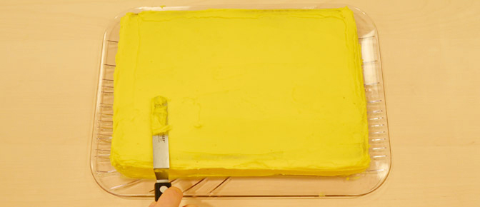 Cake with Yellow Frosting
