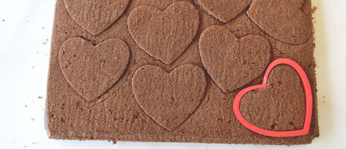 Heart Cookie Cutter with Cake