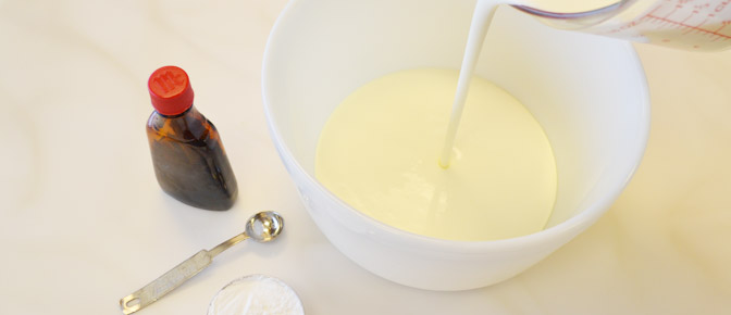 Whipping Cream Mixture Ingredients