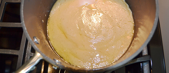 Carmel Sauce in Pan