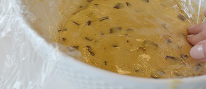Dough Covered with Plastic Wrap