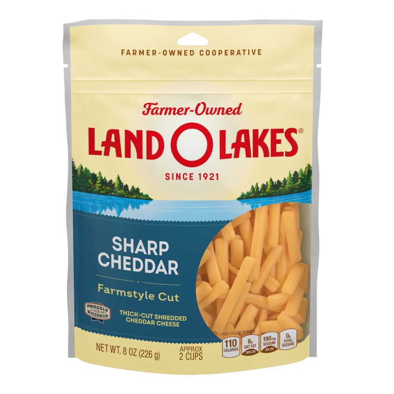 Sharp Cheddar Cheese Farmstyle Shreds