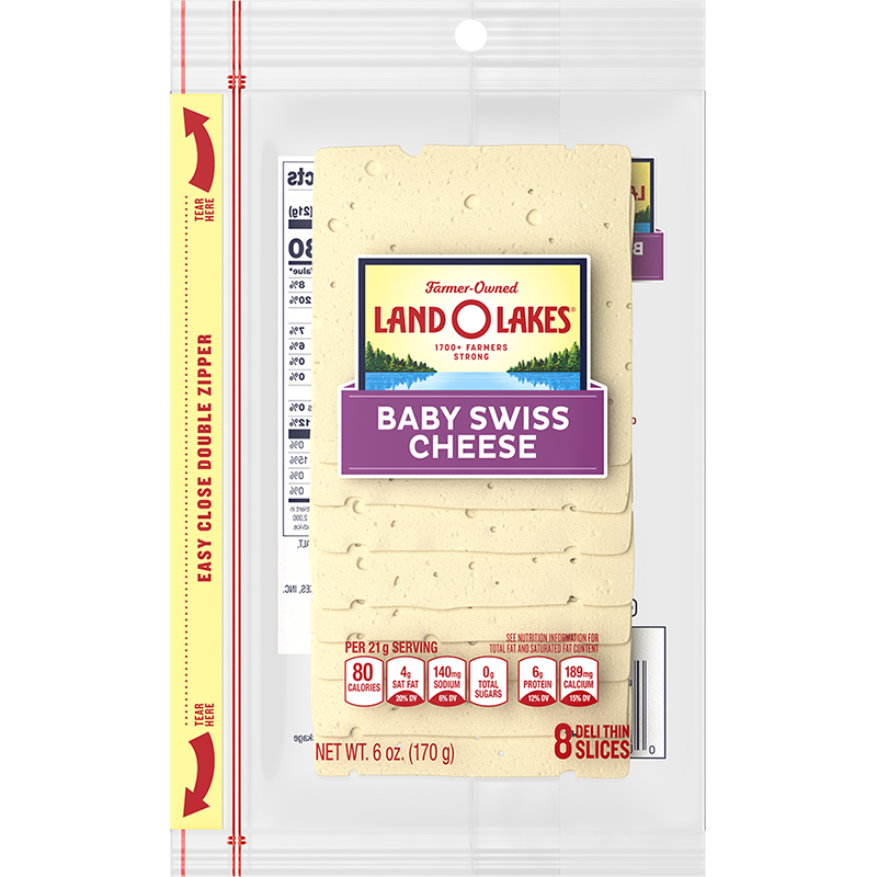 Sliced Baby Swiss Cheese Land O'Lakes