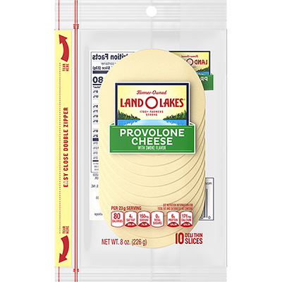 Sliced Provolone Cheese with Smoke Flavor