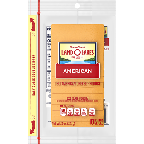 Sliced Yellow American Land O Lakes