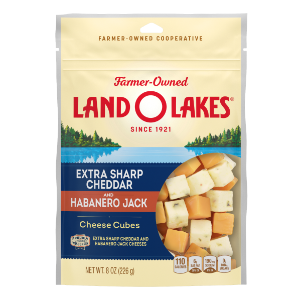 Extra Sharp Cheddar & Habanero Jack Cheese Cubes Land O'Lakes