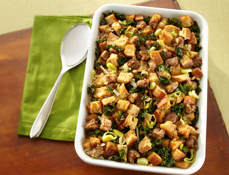 Sausage & Kale Sourdough Stuffing Recipe Land O’Lakes