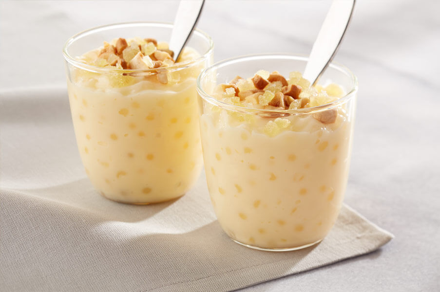 Tapioca Pudding with Cashews and Ginger