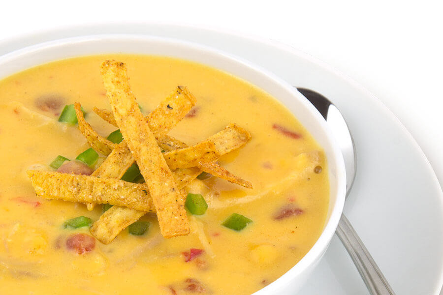 Queso Bravo® Cheese Dip Chicken Enchilada Soup Recipe Land O’Lakes