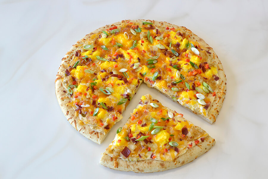 Breakfast Pizza With Ultimate White Cheese Sauce Recipe Land O Lakes Foodservice